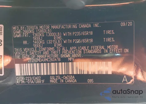 2021 Lexus Rx 350 из США, поврежденный, VIN 2T2HZMDAXMC260416